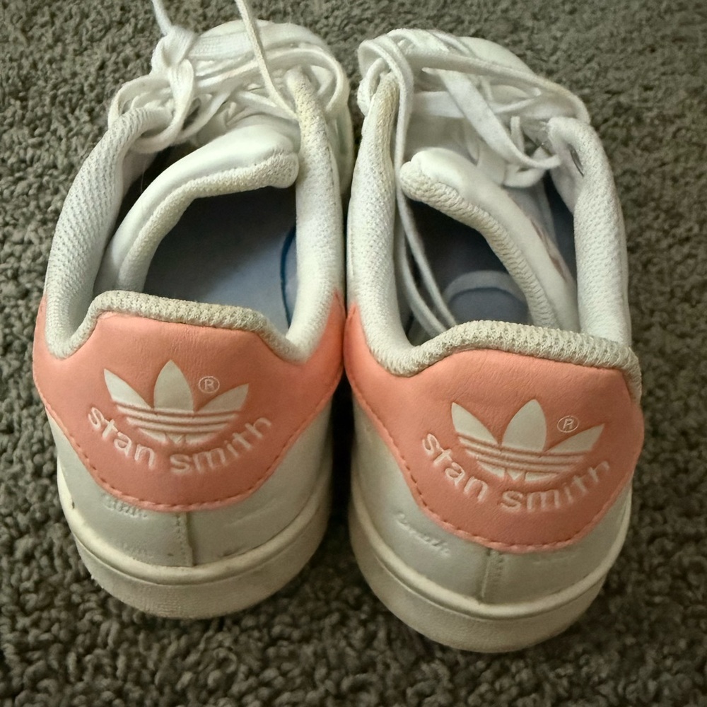 Adidas Kids Stan Smith Pink and White Shoes